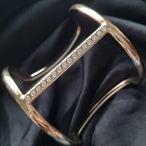 Stunning Gold and Rhinestone Cuff Bracelet
